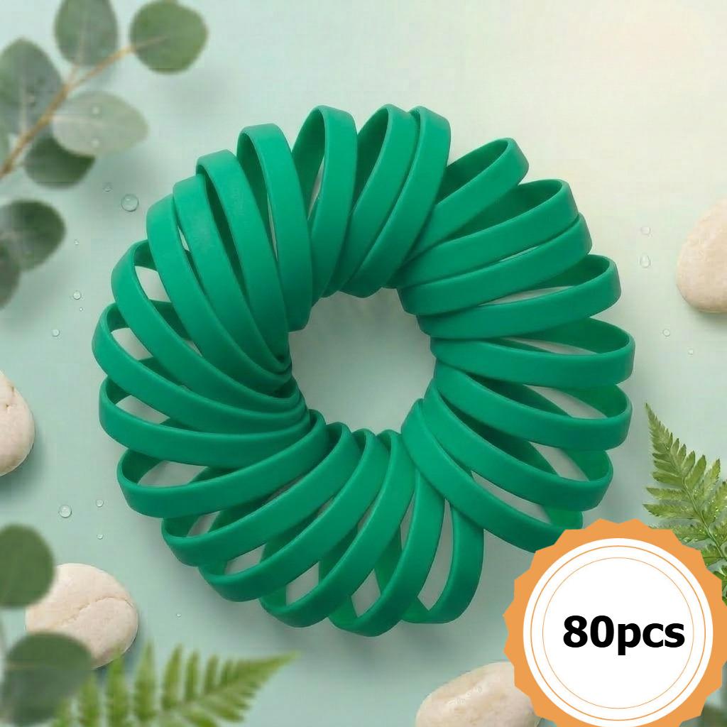 80pcs Custom Laser-Engravable Silicone Wristband Set